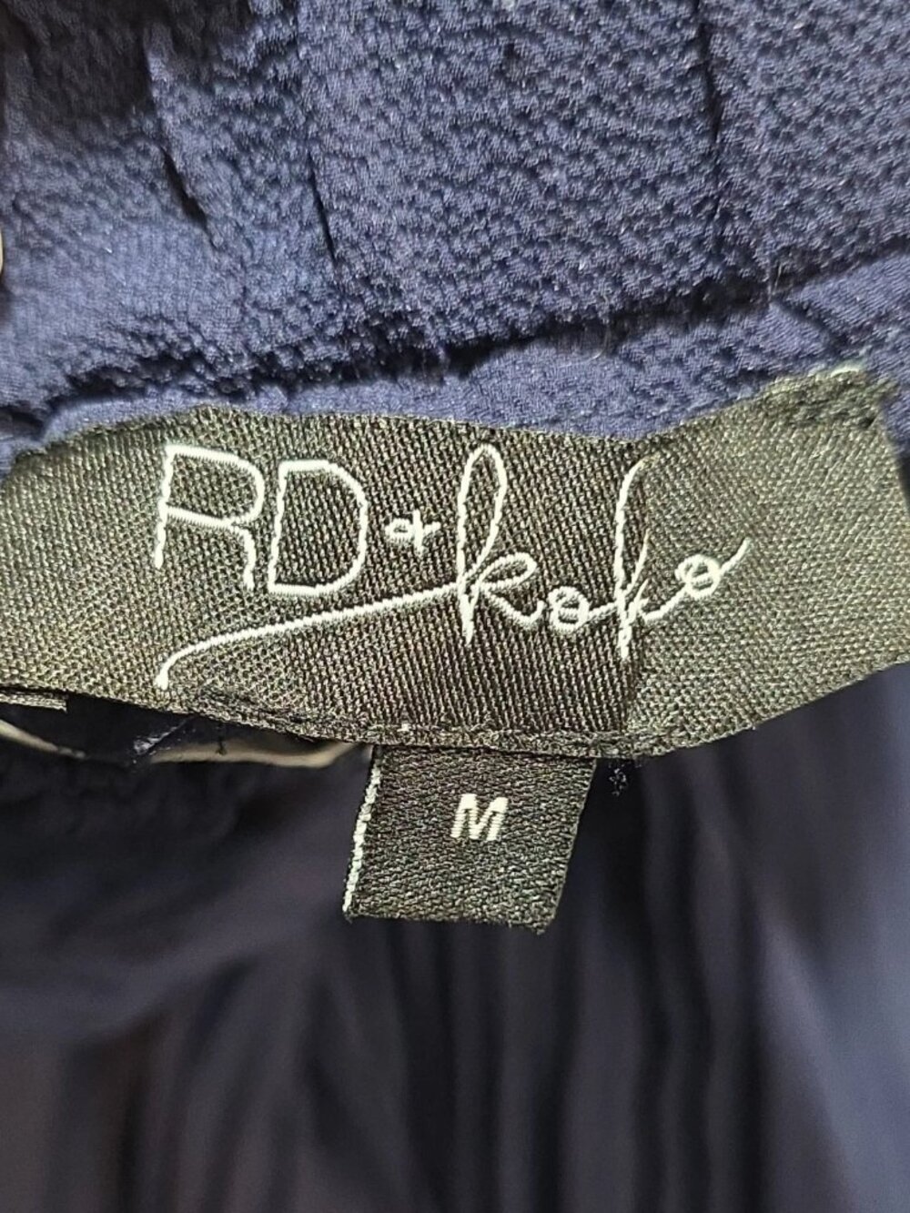 RD + Koko Blue Solid Dress Pants Pleated Pull-On Elastic Waist Women’s M Poly - Picture 5 of 7